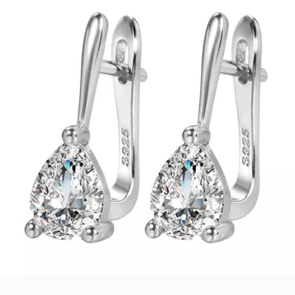 925 Sterling Silver Lab Diamond Stud Earrings